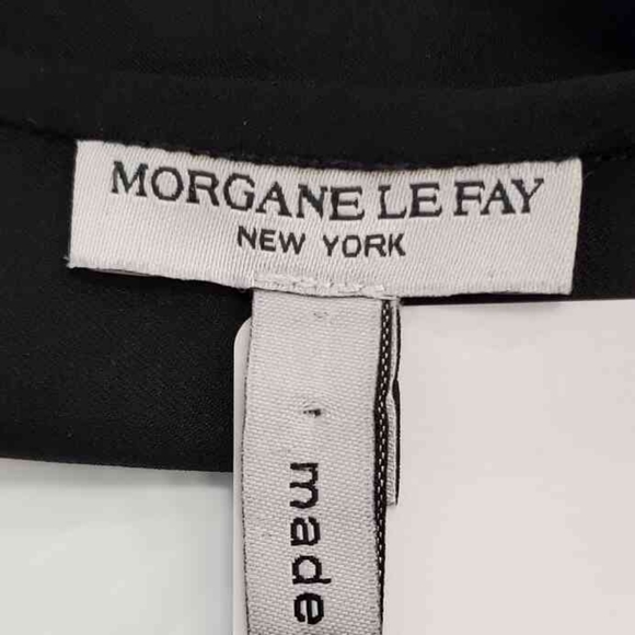 MORGAN LE FAY 100% Silk Black Mini Dress $2300 size Small - Picture 6 of 6
